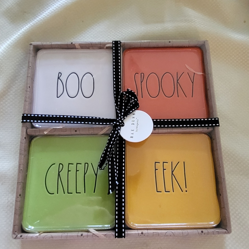 Rae Dunn Halloween coasters